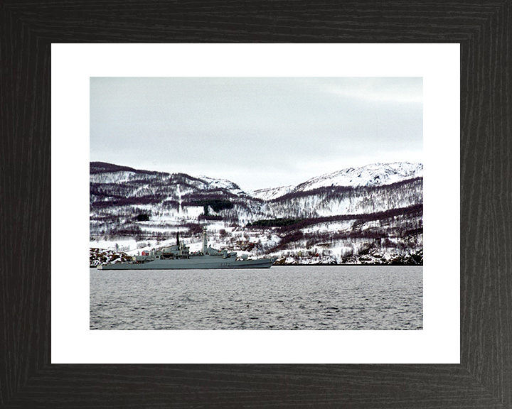 HMS Ambuscade (F172) Royal Navy Type 21 Frigate Norwegian Sea 1992 Photo Print Wall Art Decor Posters, Prints, & Visual Artwork Hampshire Prints 10 x 8 Black Frame Yes