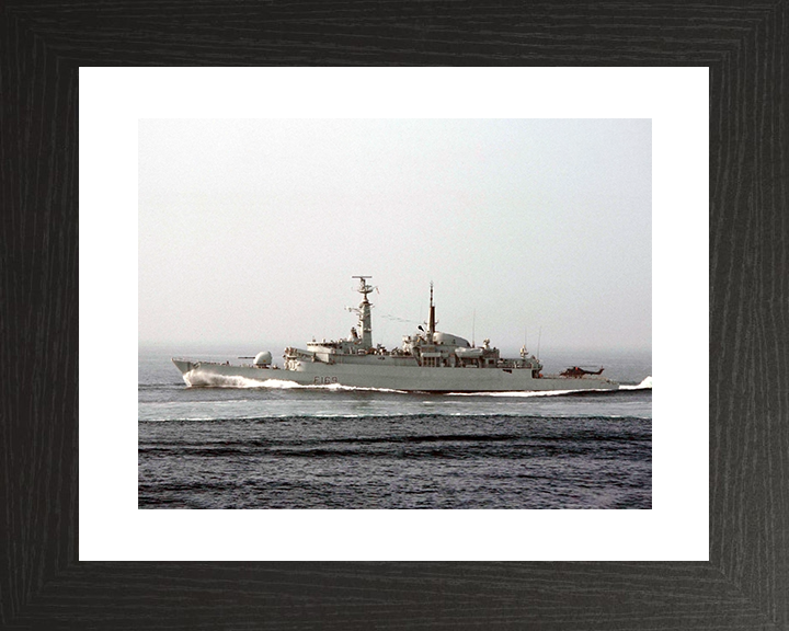 HMS Amazon (F169) Royal Navy Type 21 Frigate At Speed Photo Print Wall Art Decor Posters, Prints, & Visual Artwork Hampshire Prints 10 x 8 Black Frame Yes