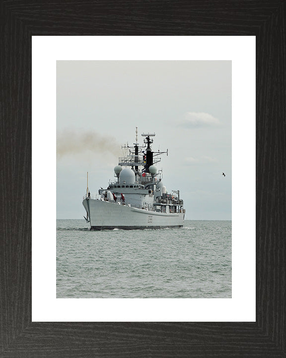 HMS York (D98) Photo Print - Underway - Royal Navy Type 42 Destroyer Hampshire Prints 10 x 8 Black Frame Yes