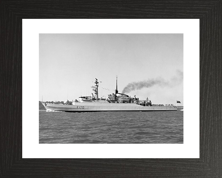 HMS Antelope (F170) Royal Navy Type 21 Frigate Port Side View Photo Print Wall Art Decor Posters, Prints, & Visual Artwork Hampshire Prints 10 x 8 Black Frame Yes