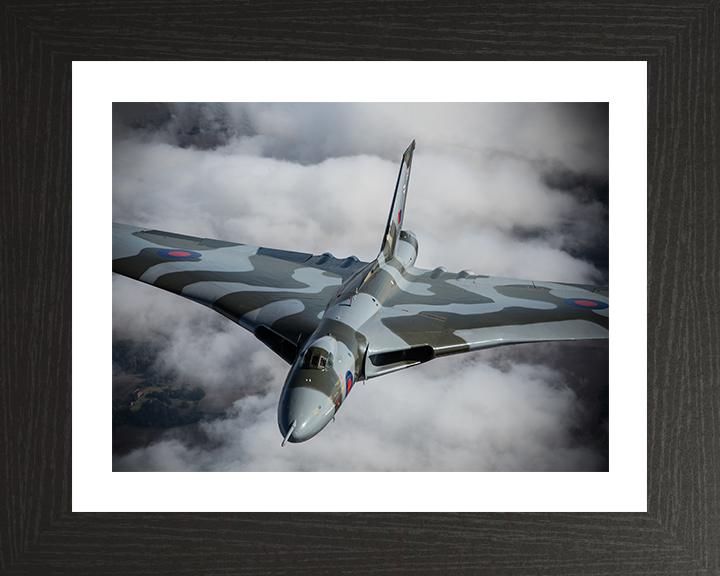 RAF Avro Vulcan Bomber Closeup Photo Print - Royal Air Force Aircraft Posters, Prints, & Visual Artwork Hampshire Prints 10 x 8 Black Frame Yes