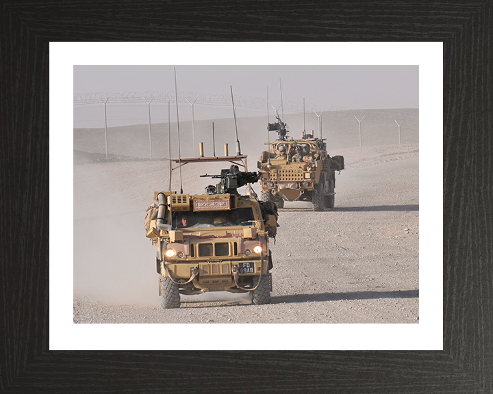 RAF Regiment in Jackal and Panther patrol vehicles Photo Print - Royal Air Force Hampshire Prints 10 x 8 Black Frame Yes