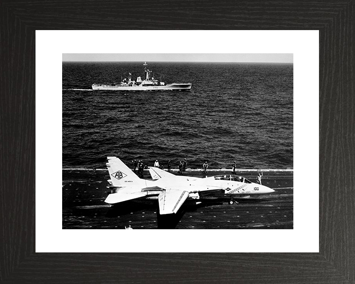 HMS Apollo (F70) Royal Navy Leander Class Frigate From A Carrier Photo Print Wall Art Decor Posters, Prints, & Visual Artwork Hampshire Prints 10 x 8 Black Frame Yes