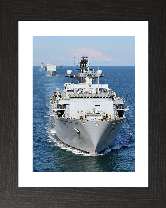 HMS Bulwark (L15) Royal Navy Albion Class Amphibious Ship Joint Warrior 2012 Photo Print Wall Art Decor Posters, Prints, & Visual Artwork Hampshire Prints 10 x 8 Black Frame Yes