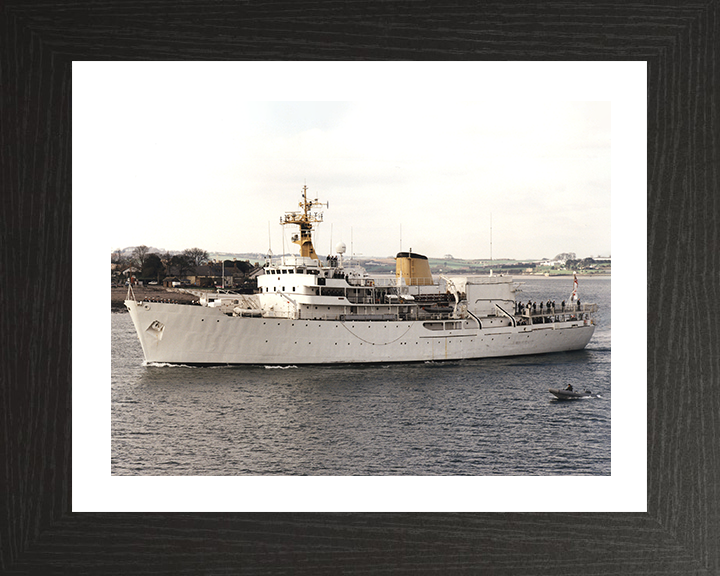 HMS Hecla (A133) Photo Print - Off Devonport - Royal Navy Hecla Class Survey Vessel