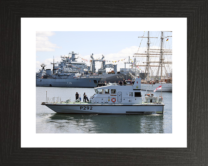 HMS Charger (P292) Royal Navy Archer Class Patrol Vessel Kiel Harbour 2022 Photo Print Wall Art Decor Posters, Prints, & Visual Artwork Hampshire Prints 10 x 8 Black Frame Yes