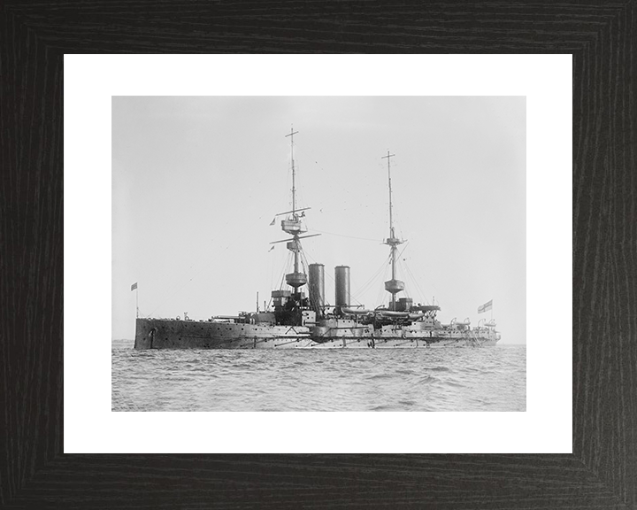 HMS Albemarle (1901) Royal Navy Pre Dreadnought Battleship Port Side View Photo Print Wall Art Naval Decor Posters, Prints, & Visual Artwork Hampshire Prints 10 x 8 Black Frame Yes