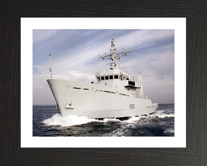 HMS Orwell (M2011) Photo Print - At Sea 1990 - Royal Navy River Class Minesweeper