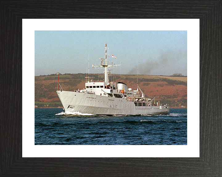HMS Bulldog (A317) Photo Print - Plymouth Sound - Royal Navy Bulldog Class Survey Vessel