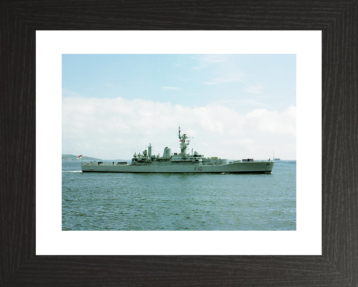 HMS Aurora (F10) Royal Navy Leander Class Frigate Starboard Beam View Photo Print Wall Art Decor Posters, Prints, & Visual Artwork Hampshire Prints 10 x 8 Black Frame Yes