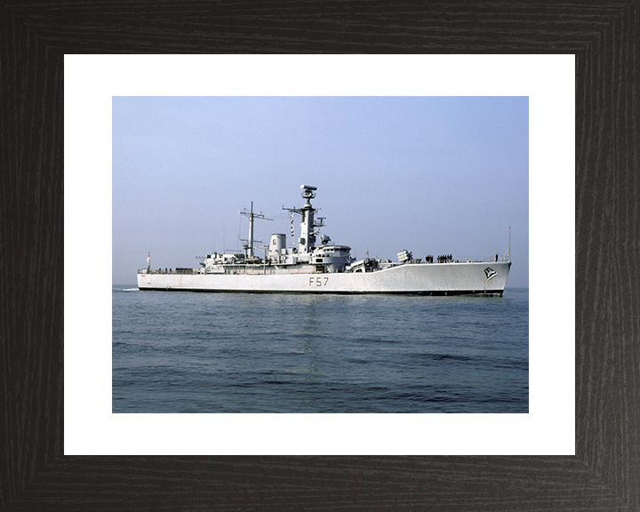 HMS Andromeda (F57) Royal Navy Leander Class Frigate Entering Port Photo Print Wall Art Decor Posters, Prints, & Visual Artwork Hampshire Prints 10 x 8 Black Frame Yes