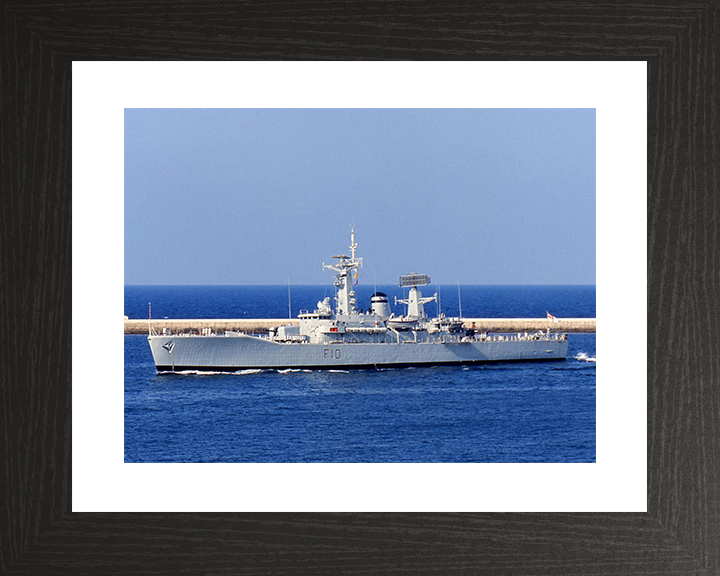 HMS Aurora (F10) Royal Navy Leander Class Frigate Port Side View In Colour Photo Print Wall Art Decor Posters, Prints, & Visual Artwork Hampshire Prints 10 x 8 Black Frame Yes
