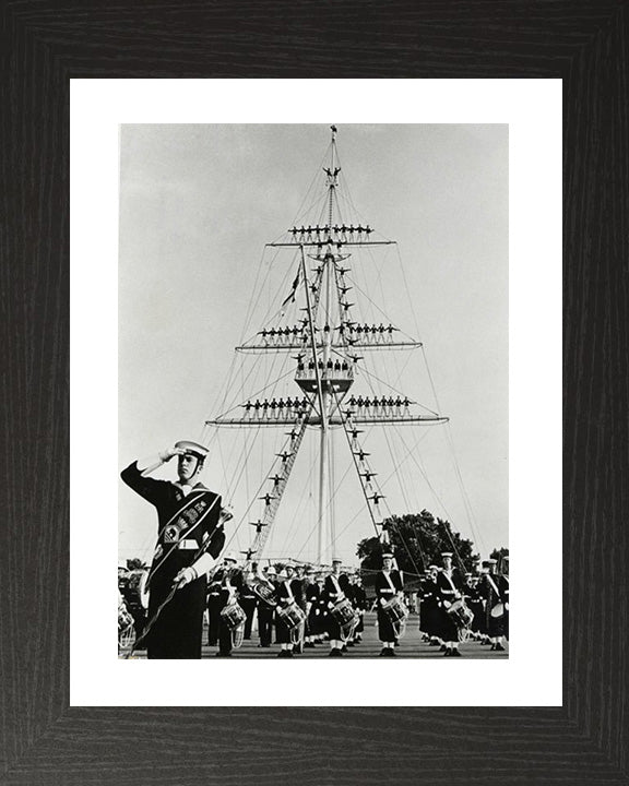 HMS Ganges mast manning 1960's | Photo Print | Framed Print | Poster | Training Establishment | Royal Navy Hampshire Prints