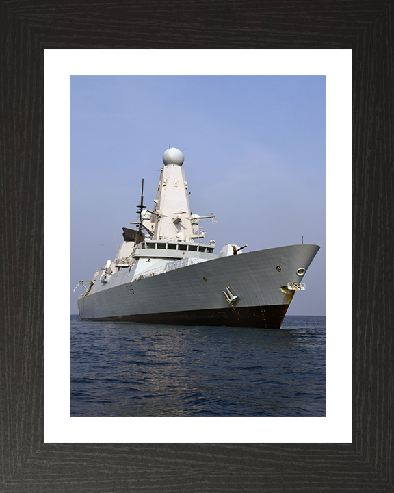 HMS Defender (D36) Photo Print - Op KIPION 2016 - Royal Navy Type 45 Destroyer Posters, Prints, & Visual Artwork Hampshire Prints 10 x 8 Black Frame Yes