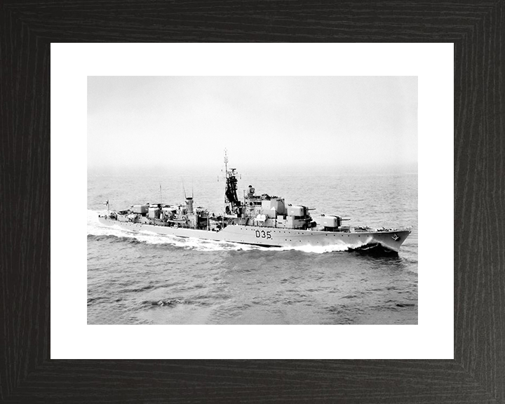 HMS Diamond (D35) Royal Navy Daring Class Destroyer Starboard View Photo Print Wall Art Decor Posters, Prints, & Visual Artwork Hampshire Prints 10 x 8 Black Frame Yes