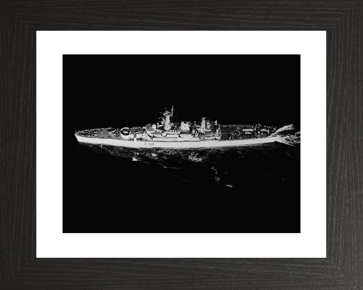 HMS Arethusa (F38) Royal Navy Leander Class Frigate From Above Photo Print Wall Art Decor Posters, Prints, & Visual Artwork Hampshire Prints 10 x 8 Black Frame Yes