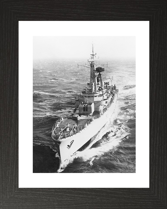 HMS Diomede (F16) Royal Navy Leander Class Frigate High Port Bow View Photo Print Wall Art Decor Posters, Prints, & Visual Artwork Hampshire Prints 10 x 8 Black Frame Yes