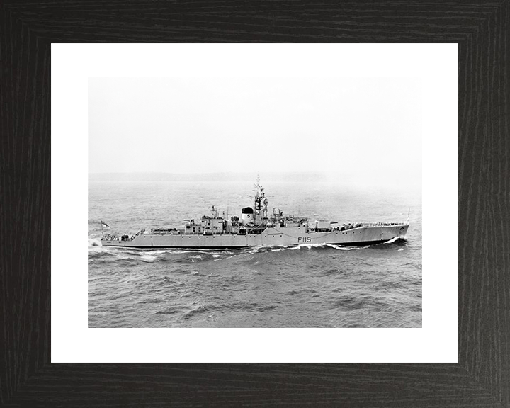 HMS Berwick (F115) Royal Navy Rothesay Class Frigate Starboard Beam View Photo Print Wall Art Decor Posters, Prints, & Visual Artwork Hampshire Prints 10 x 8 Black Frame Yes