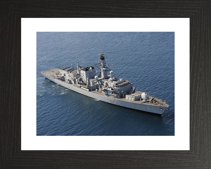HMS Argyll (F231) Royal Navy Type 23 Frigate Starboard View 2004 Wall Art Naval Photo Print Decor Posters, Prints, & Visual Artwork Hampshire Prints 10 x 8 Black Frame Yes