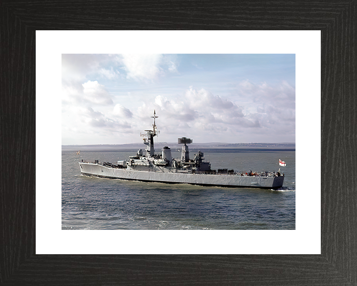 HMS Ariadne (F72) Royal Navy Leander Class Frigate Leaving Harbour Photo Print Wall Art Decor Posters, Prints, & Visual Artwork Hampshire Prints 10 x 8 Black Frame Yes
