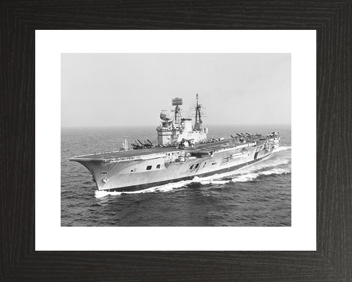 HMS Eagle (R05) Royal Navy Audacious Class Aircraft Carrier Flight Deck View Photo Print Wall Art Decor Posters, Prints, & Visual Artwork Hampshire Prints 10 x 8 Black Frame Yes