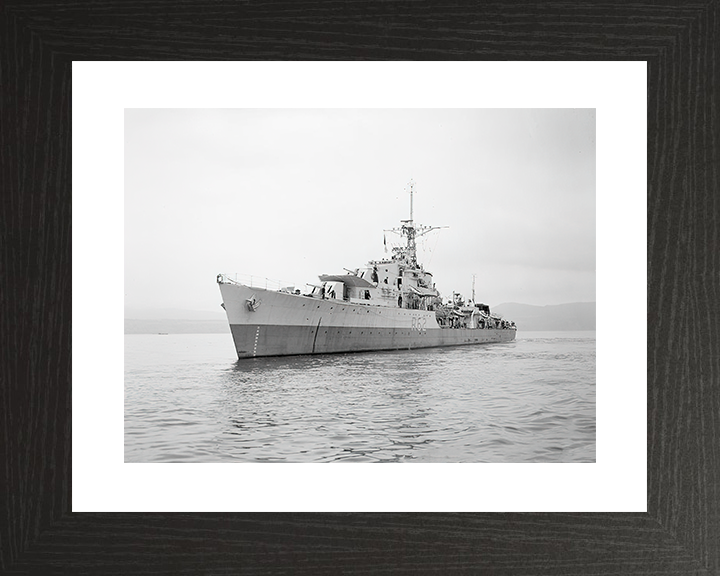 HMS Cassandra (R62) Royal Navy C Class Destroyer Port Bow View Photo Print Wall Art Decor Posters, Prints, & Visual Artwork Hampshire Prints 10 x 8 Black Frame Yes