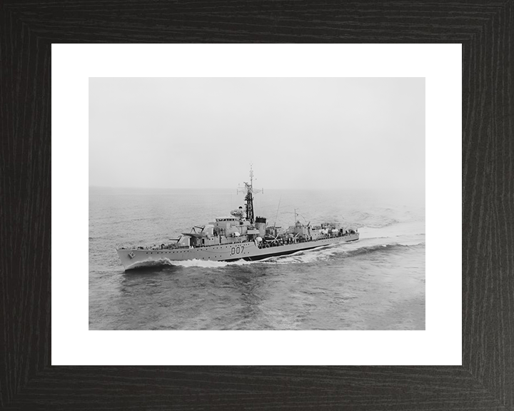 HMS Caesar (D07) (R07) Royal Navy C Class Destroyer Port Side View Photo Print Wall Art Decor Posters, Prints, & Visual Artwork Hampshire Prints 10 x 8 Black Frame Yes