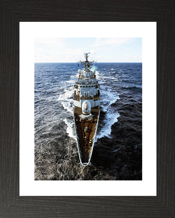 HMS Chatham (F87) Royal Navy Type 22 Frigate Forecastle View Photo Print Wall Art Decor Posters, Prints, & Visual Artwork Hampshire Prints 10 x 8 Black Frame Yes