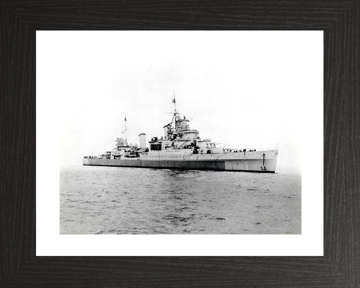 HMS Sheffield C24 Royal Navy Town class light cruiser Photo Print or Framed Print - Hampshire Prints