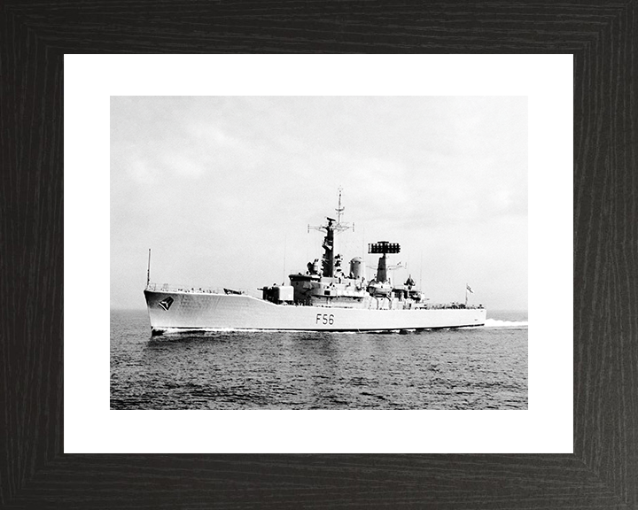 HMS Argonaut (F56) Royal Navy Leander Class Frigate Underway Photo Print Wall Art Decor Posters, Prints, & Visual Artwork Hampshire Prints 10 x 8 Black Frame Yes
