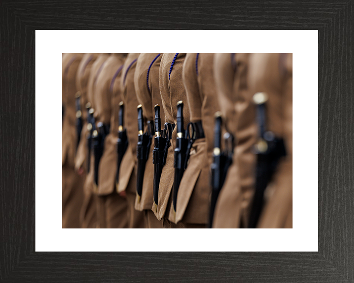 British Army Royal Gurkha Rifles Kukris on Parade Photo Print Wall Art Poster Posters, Prints, & Visual Artwork Hampshire Prints 10 x 8 Black Frame Yes