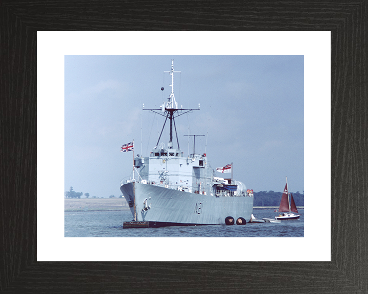 HMS Abdiel (N21) Royal Navy Abdiel Class Minelayer Photo Print Port Bow View Warship Wall Art Posters, Prints, & Visual Artwork Hampshire Prints 10 x 8 Black Frame Yes