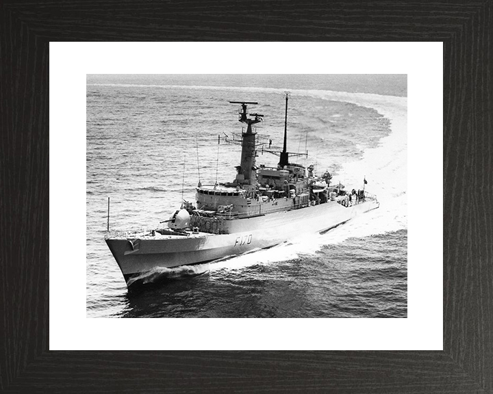 HMS Antelope (F170) Royal Navy Type 21 Frigate During Trials 1974 Photo Print Wall Art Decor Posters, Prints, & Visual Artwork Hampshire Prints 10 x 8 Black Frame Yes