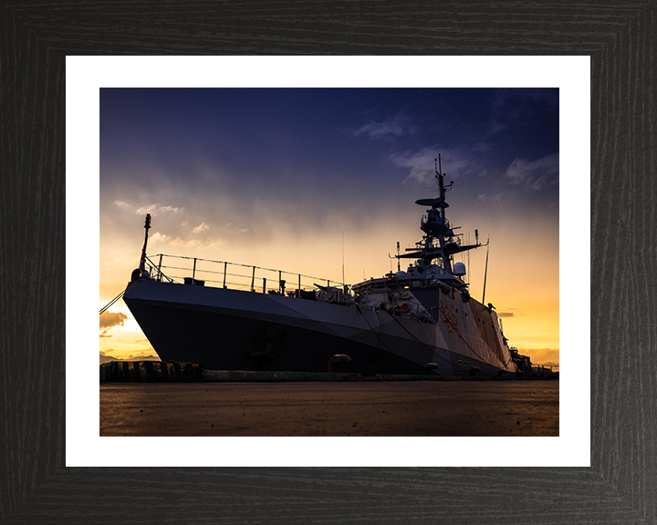 HMS Tamar (P233) Photo Print - Palawan 2022 - Royal Navy River Class Patrol Vessel Hampshire Prints 10 x 8 Black Frame Yes