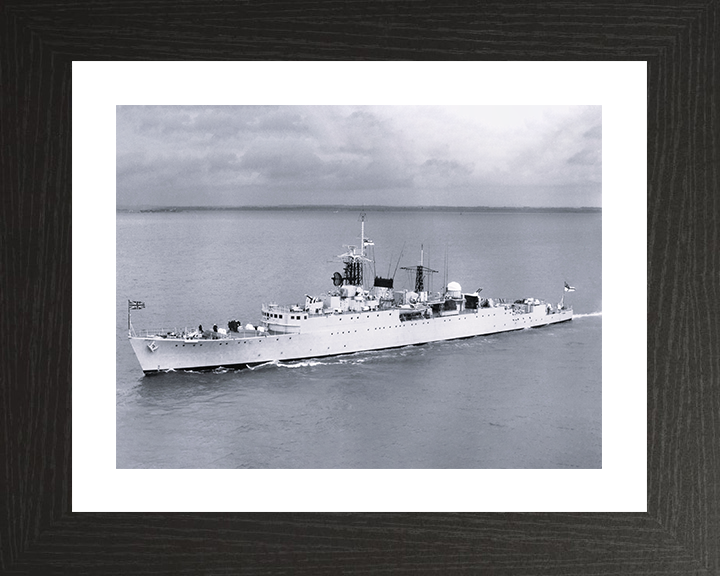 HMS Wrangler (R48) - Underway 1953 - Royal Navy W Class Destroyer Photo Print Wall Art Naval Decor UK Posters, Prints, & Visual Artwork Hampshire Prints 10 x 8 Black Frame Yes