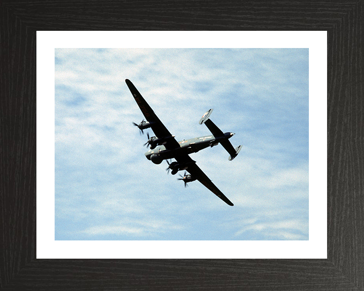 RAF Shackleton aircraft in flight Photo Print - Royal Air Force Aircraft Hampshire Prints 10 x 8 Black Frame Yes