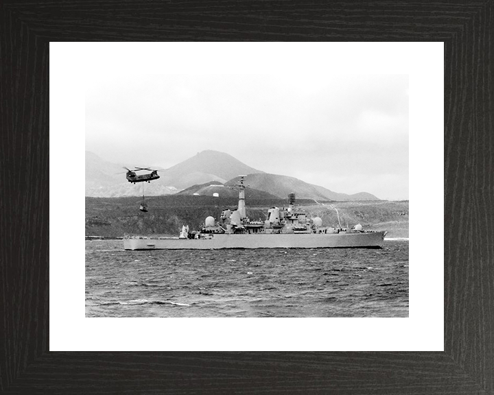 HMS Bristol (D23) Royal Navy Type 82 Destroyer Falklands Photo Print Wall Art Decor Posters, Prints, & Visual Artwork Hampshire Prints 10 x 8 Black Frame Yes
