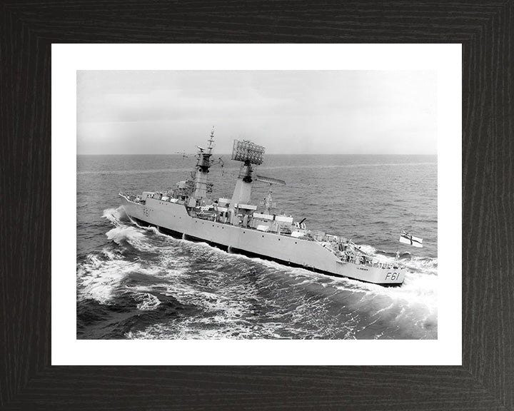 HMS Llandaff F61 Royal Navy Salisbury class Frigate Photo Print or Framed Print - Hampshire Prints