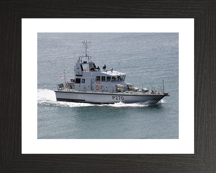 HMS Biter (P270) Royal Navy Archer Class P2000 Patrol Vessel Underway Photo Print Wall Art Decor Posters, Prints, & Visual Artwork Hampshire Prints 10 x 8 Black Frame Yes