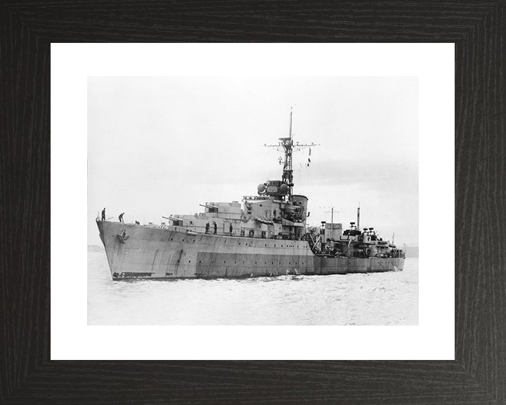 HMS Camperdown (D32) Royal Navy Battle Class Destroyer Port Side View Photo Print Wall Art Decor Posters, Prints, & Visual Artwork Hampshire Prints 10 x 8 Black Frame Yes