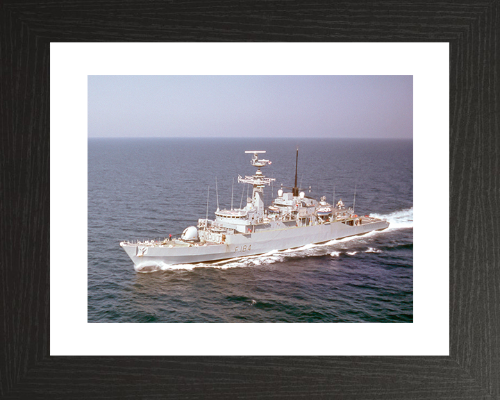 HMS Ardent (F184) Royal Navy Type 21 Frigate High Port Side View Photo Print Wall Art Decor Posters, Prints, & Visual Artwork Hampshire Prints 10 x 8 Black Frame Yes