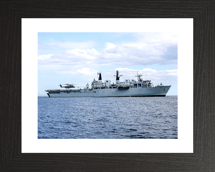 HMS Albion (L14) Royal Navy Albion Class Amphibious Ship Starboard Beam 2021 Photo Print Wall Art Naval Decor Posters, Prints, & Visual Artwork Hampshire Prints 10 x 8 Black Frame Yes