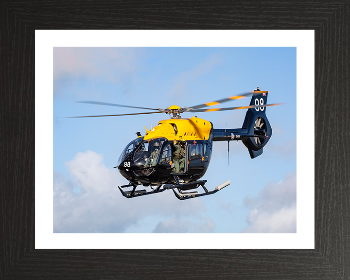 RAF Jupiter Helicopter in flight Photo Print - Royal Air Force Aircraft Hampshire Prints 10 x 8 Black Frame Yes