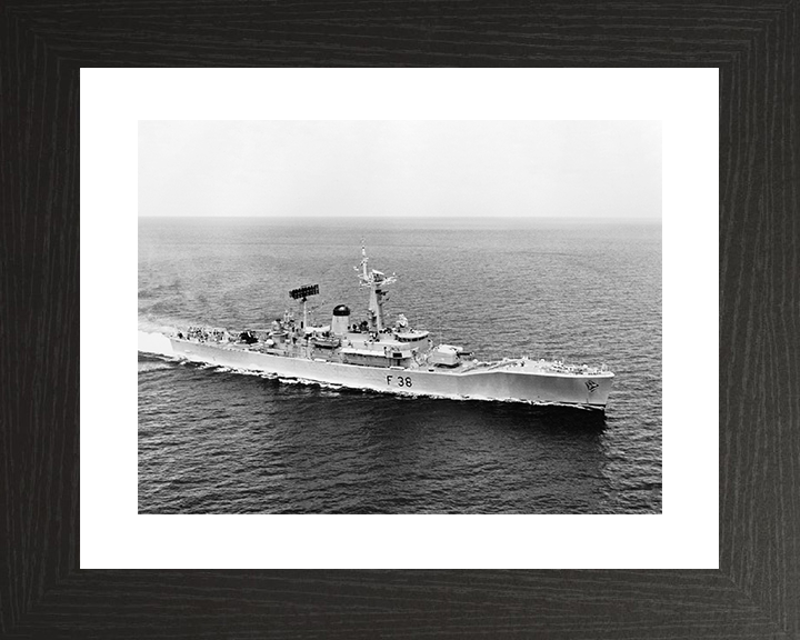 HMS Arethusa (F38) Royal Navy Leander Class Frigate Underway Starboard View Photo Print Wall Art Decor Posters, Prints, & Visual Artwork Hampshire Prints 10 x 8 Black Frame Yes