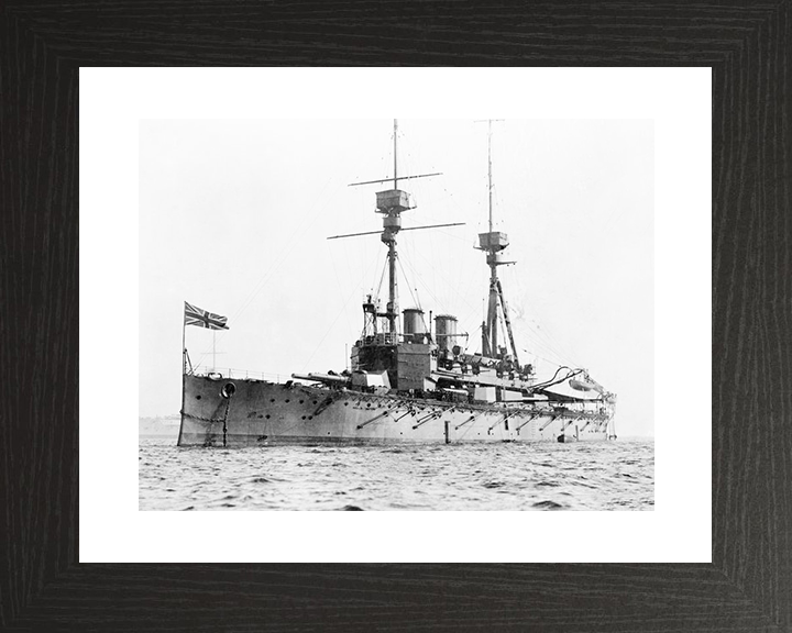 HMS Agamemnon (1906) Royal Navy Lord Nelson Class Battleship Photo Print Port Bow View Warship Wall Art Posters, Prints, & Visual Artwork Hampshire Prints 10 x 8 Black Frame Yes