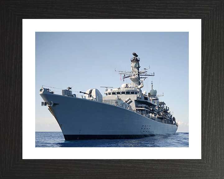 HMS Northumberland (F238) Photo Print - Tanzania 2012 - Royal Navy Type 23 Frigate Hampshire Prints 10 x 8 Black Frame Yes