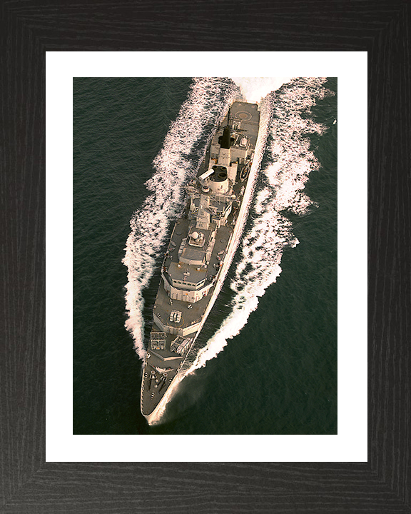 HMS Broadsword (F88) Photo Print - From Above - Royal Navy Type 22 Frigate