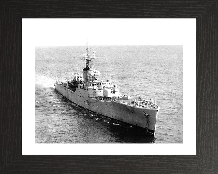 HMS Whitby (F36) Photo Print - At Sea 1962 - Royal Navy Whitby Class Frigate Posters, Prints, & Visual Artwork Hampshire Prints 10 x 8 Black Frame Yes