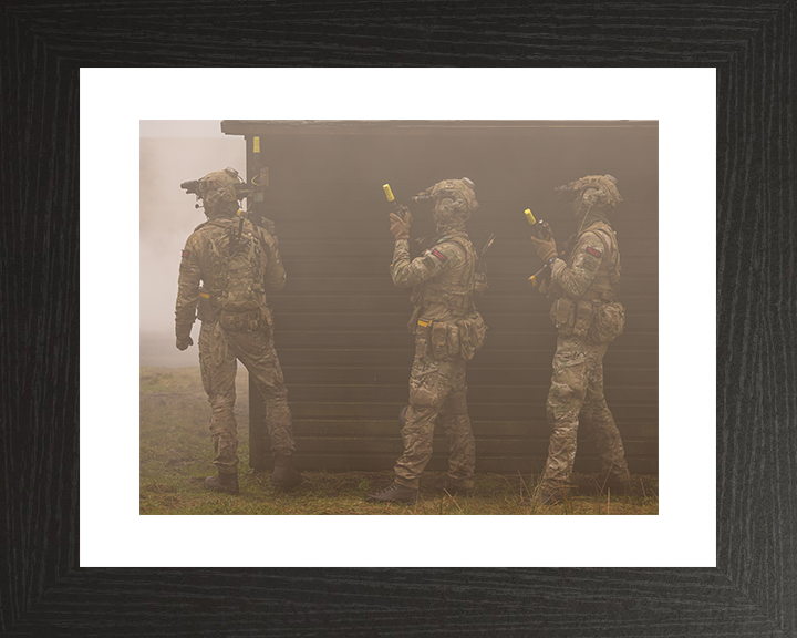 Royal Marines Commandos Through the Mist 2026 Photo Print 42 Commando Wall Art Military Decor Posters, Prints, & Visual Artwork Hampshire Prints 10 x 8 Black Frame Yes