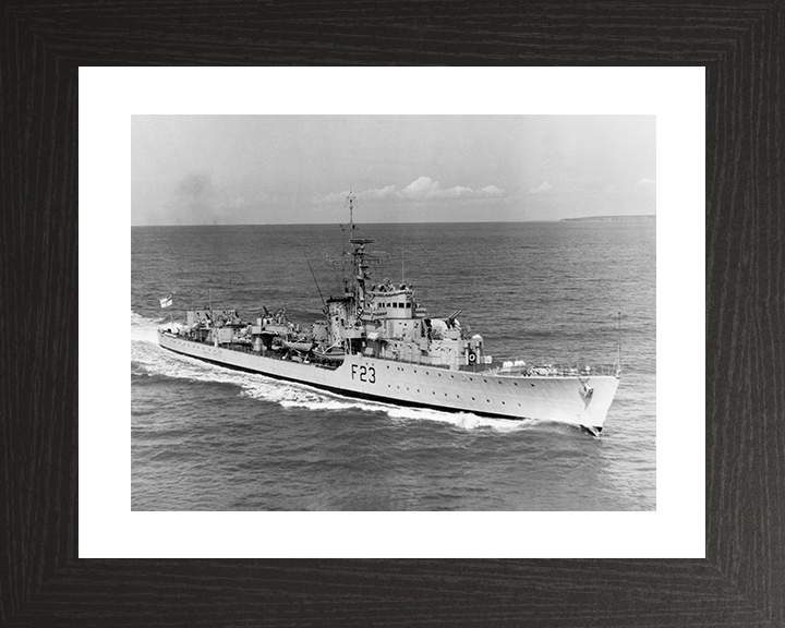 HMS Teazer (F23) Photo Print - At Sea 1955 - Royal Navy Type 16 Frigate Posters, Prints, & Visual Artwork Hampshire Prints 10 x 8 Black Frame Yes